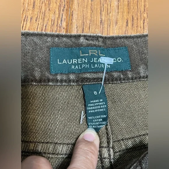 LRL Ralph Lauren Jeans Co Size 8 Brown Classic Straight Leg Denim Women - Picture 4 of 10